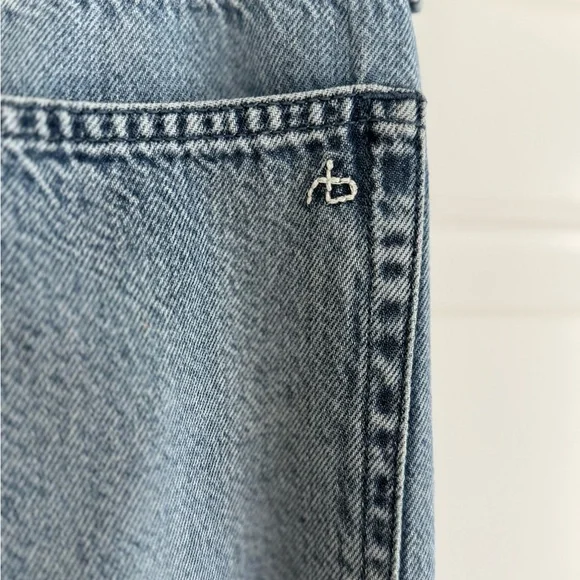 Rag & Bone Light Blue Straight Leg Jeans - Picture 4 of 6